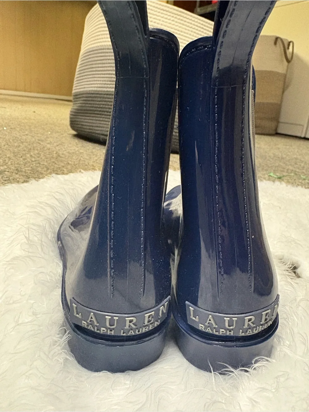 Ralph Lauren Women's Gloss Navy Chelsea Rain Boots